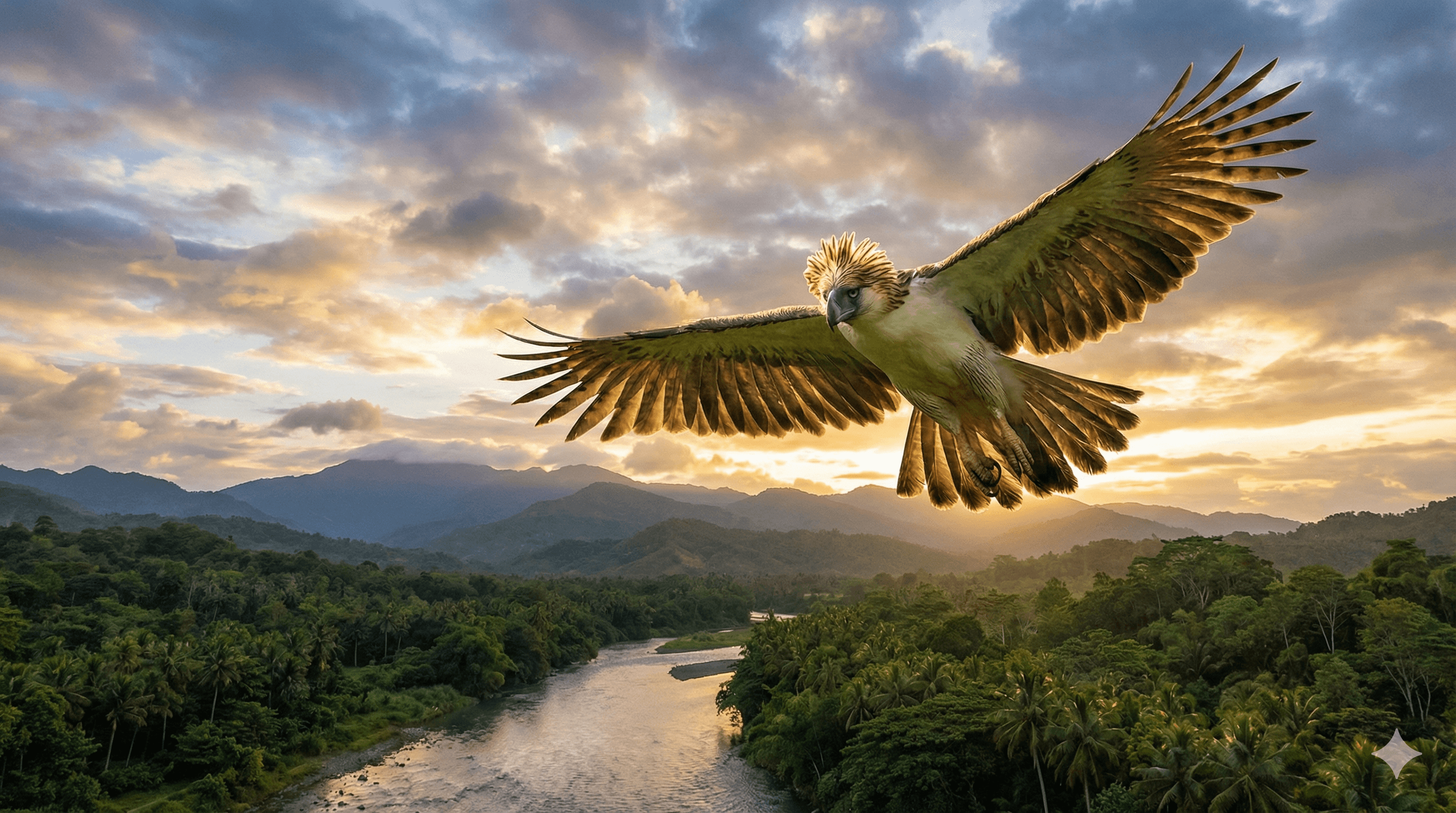 Eagle Soaring in Sky